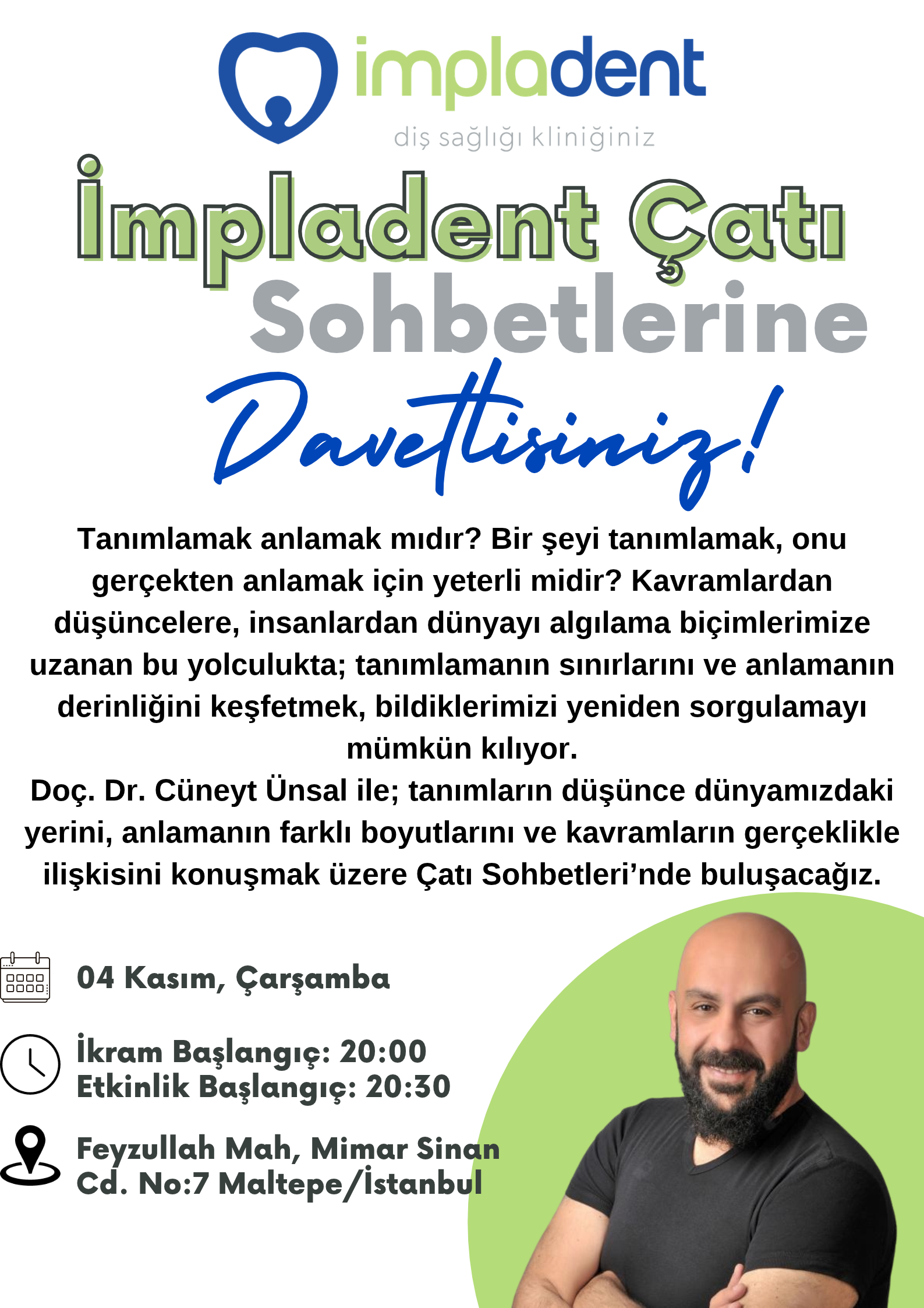 Doç. Dr. Cüneyt Ünsal ile Çatı Sohbeti Etkinliği